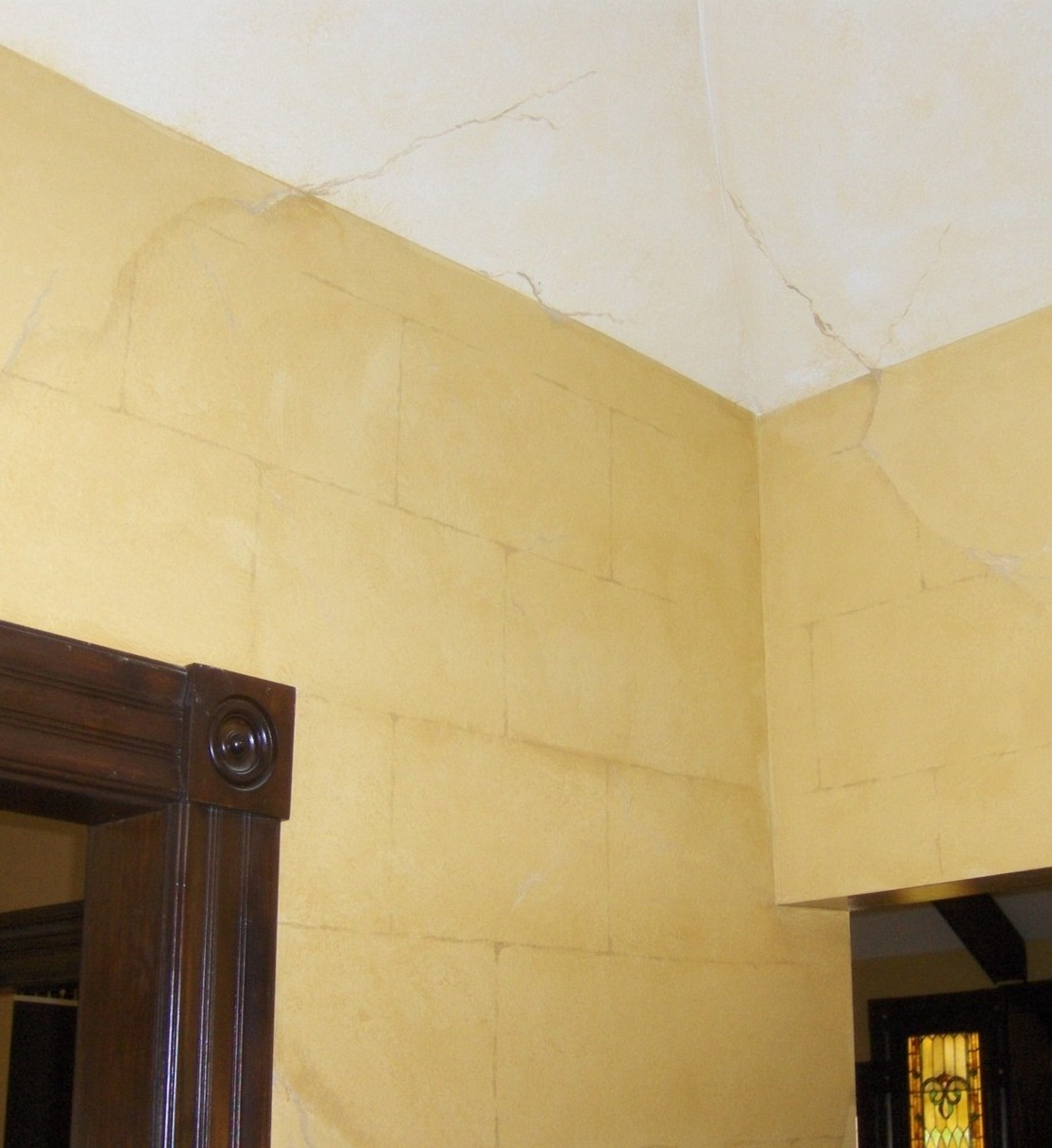 Faux Stone Foyer with Stenciling