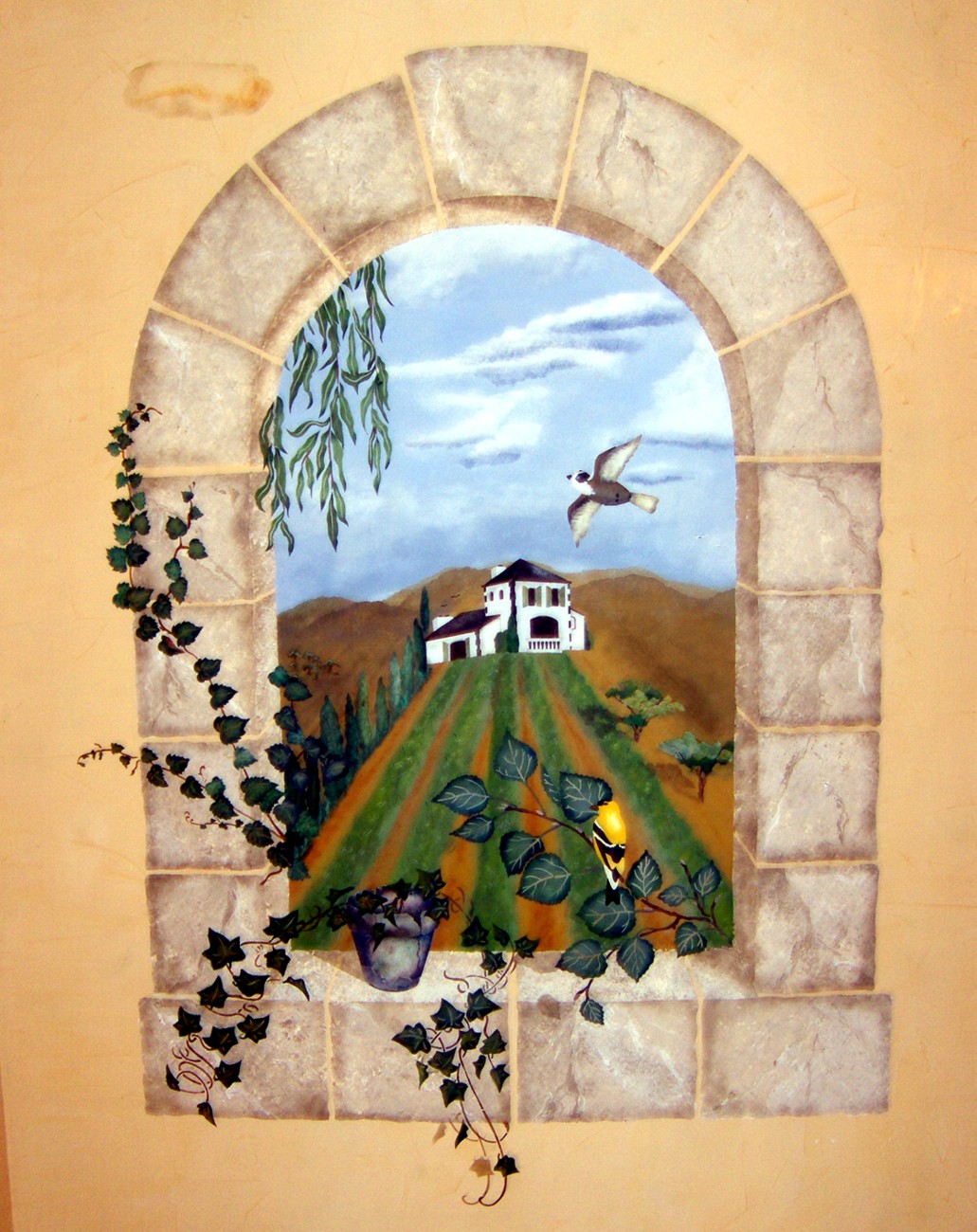 Faux Window Mural